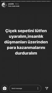 ezhel instagram çiçek sepeti