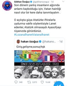 gökhan özoğuz ayasofya Atatürk twitter