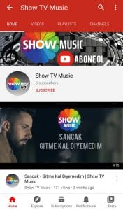 show tv music youtube