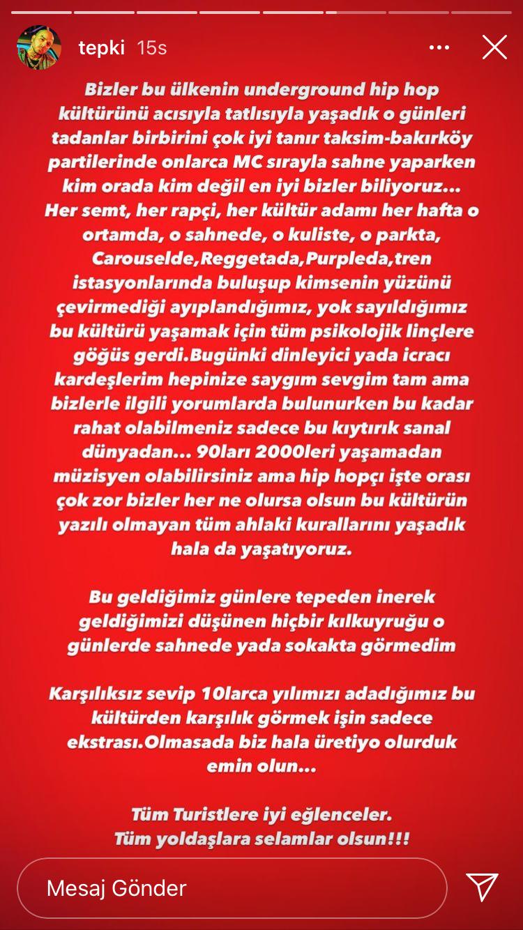 tepki instagram türkçe rap
