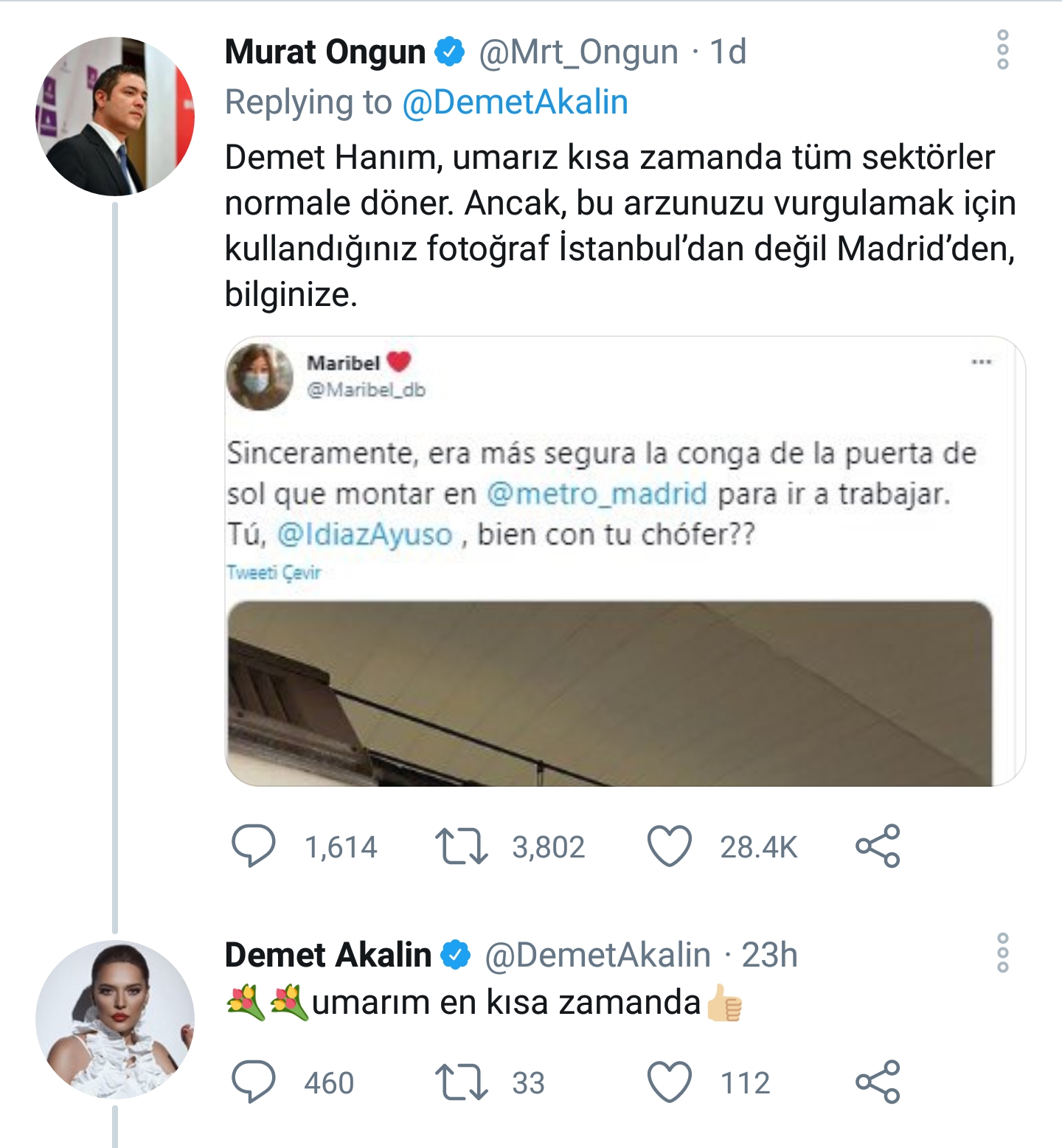 demet akalın ibb sözcüsü murat ongun twitter