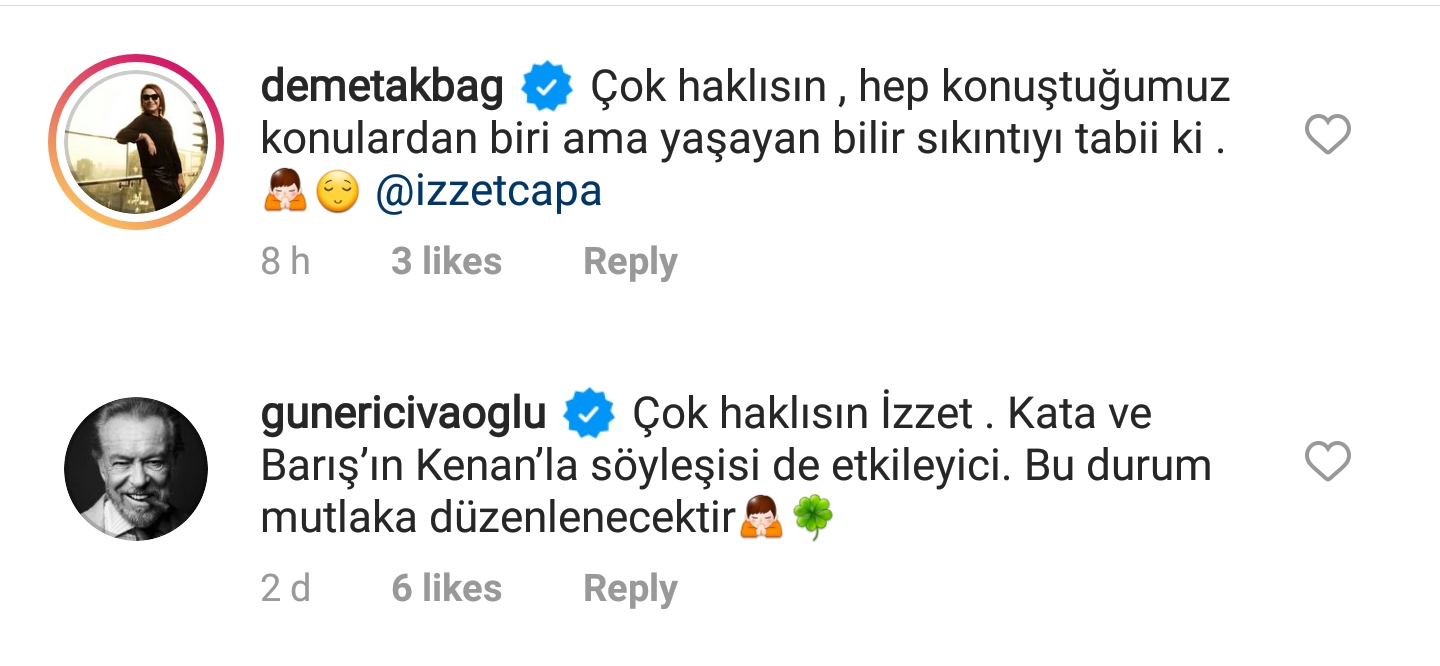 izzet çapa demet akbağ güneri cıvaoğlu instagram