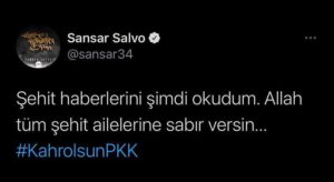 ezhel lgbti şehit haberleri twitter sansar salvo