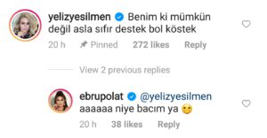 yeliz yeşilmen ali uğur akbaş sitem instagram