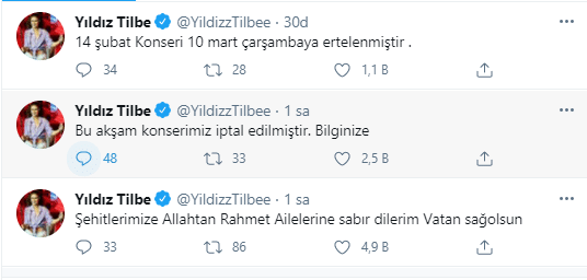 twitter yıldız tilbe 14 şubat sevgililer günü konser