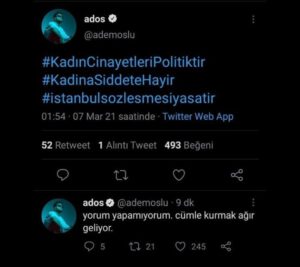 türkiye kadına şiddet twitter ados