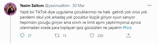 yeşim salkım demet akalın ece ronay hira kurt tiktok twitter