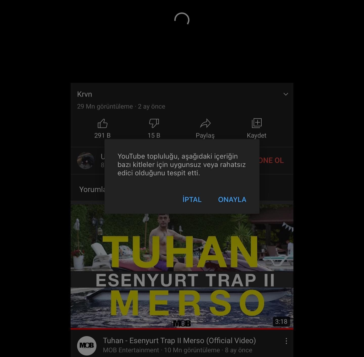 uzi krvn youtube kısıtlama engel