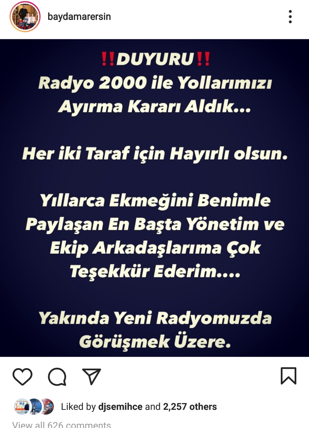 baydamar ersin radyo 2000 istanbulun sesi instagram
