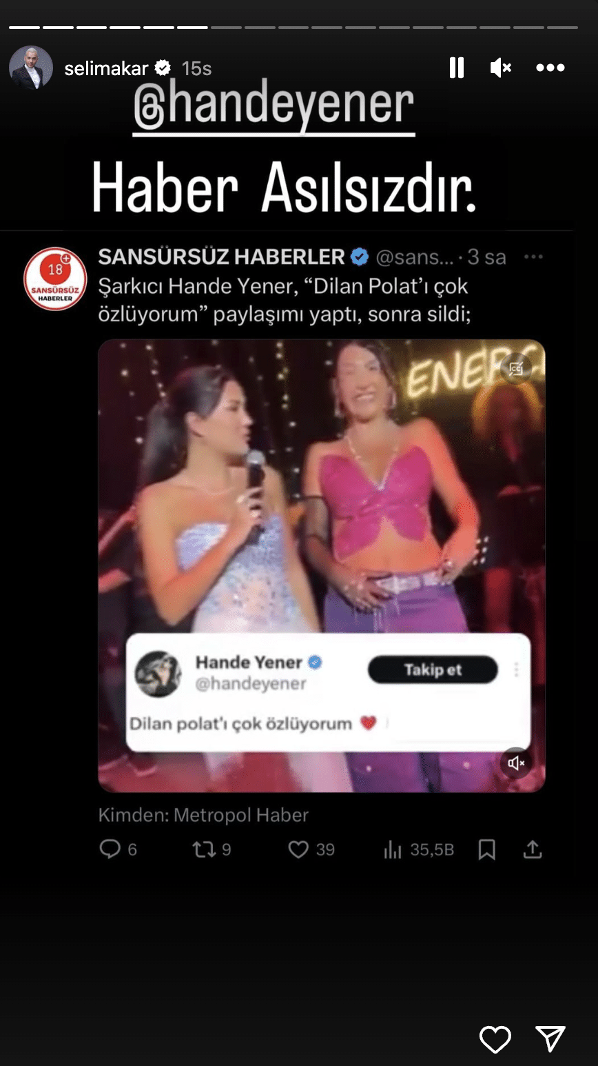 Hande Yener -İnstagram
