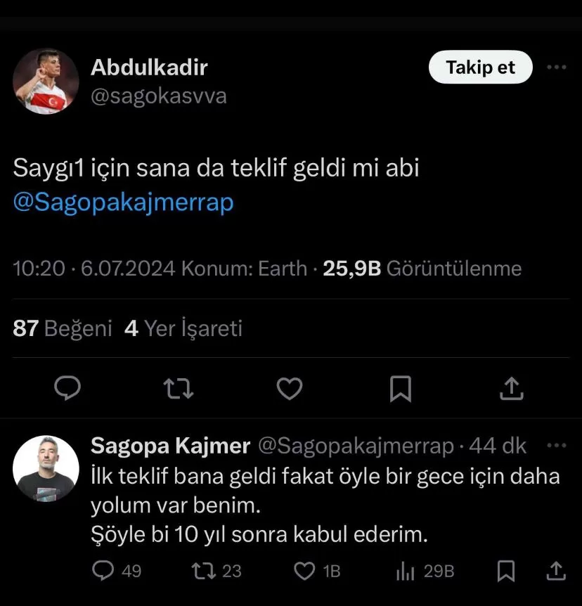 Sagopa Kajmer, Oğuzhan Uğur, Saygı1, X, Twitter