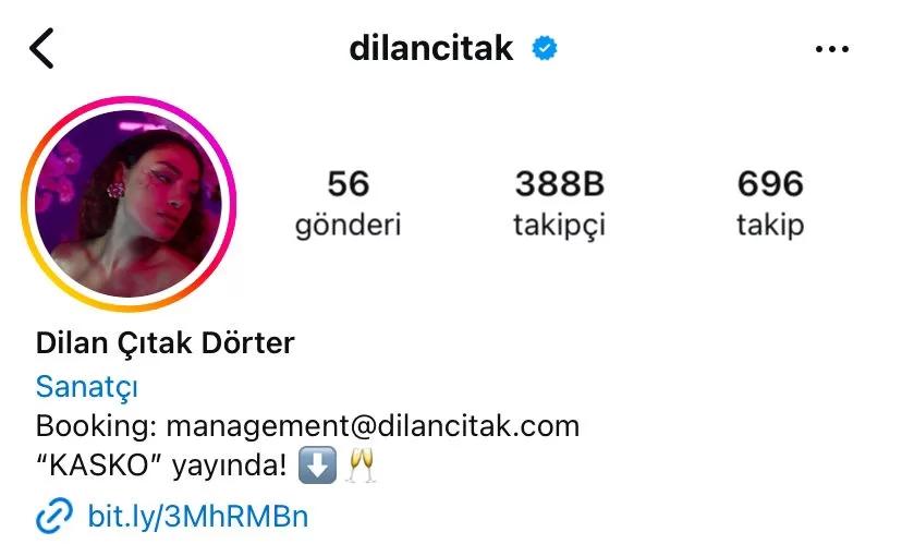 Dilan Çıtak, İnstagram