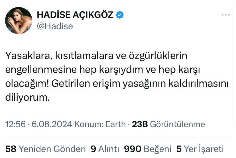 Hadise, X