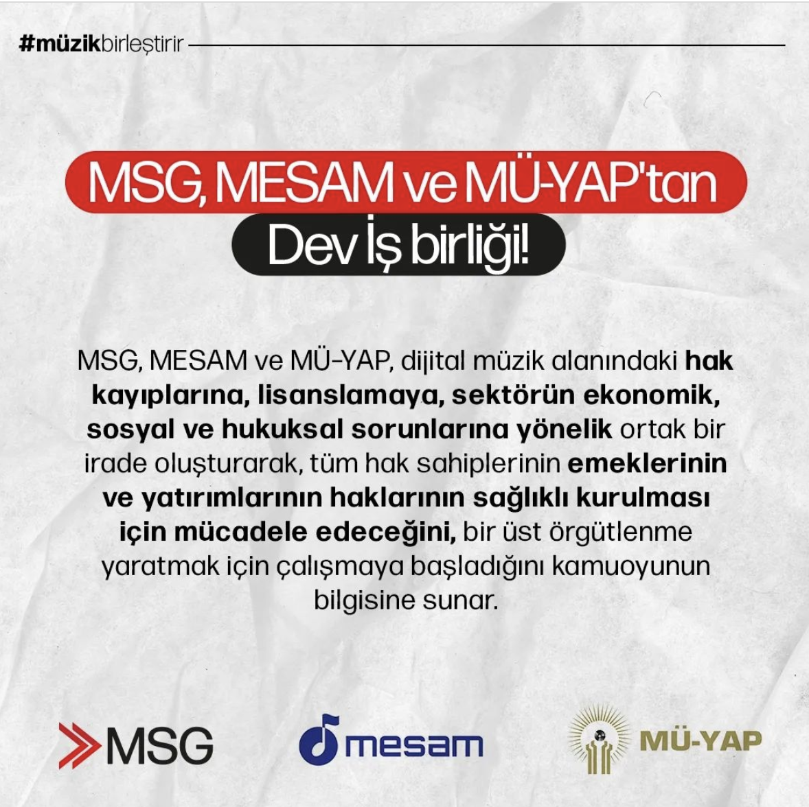 MSG, MESAM, MÜ-YAP