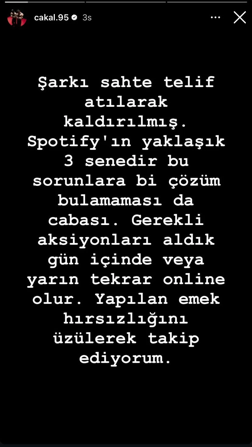 Çakal, İnstagram Story