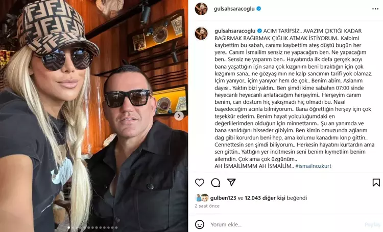 Gülşah Saraçoğlu İnstagram Paylaşımı