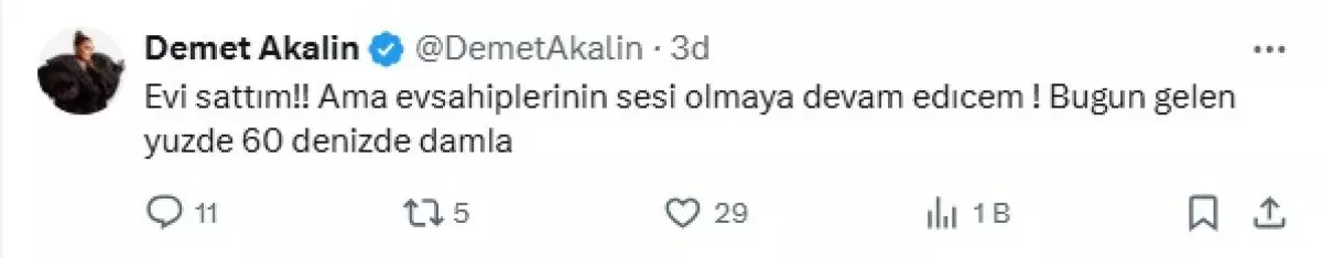 Demet Akalın, Twitter